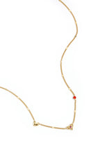 Necklace with hearts stones and pattern
