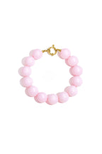 Bracelet with large beads and clasp at the front
