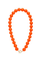 Necklace with large beads and front closure-15mm