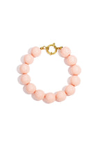 Bracelet with large beads and clasp at the front