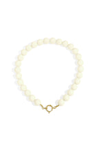 Necklace with large beads and front closure-15mm