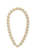 Necklace with large beads and front closure-15mm