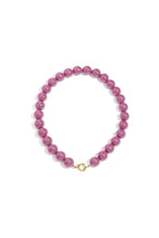 Necklace with large beads and front closure-15mm