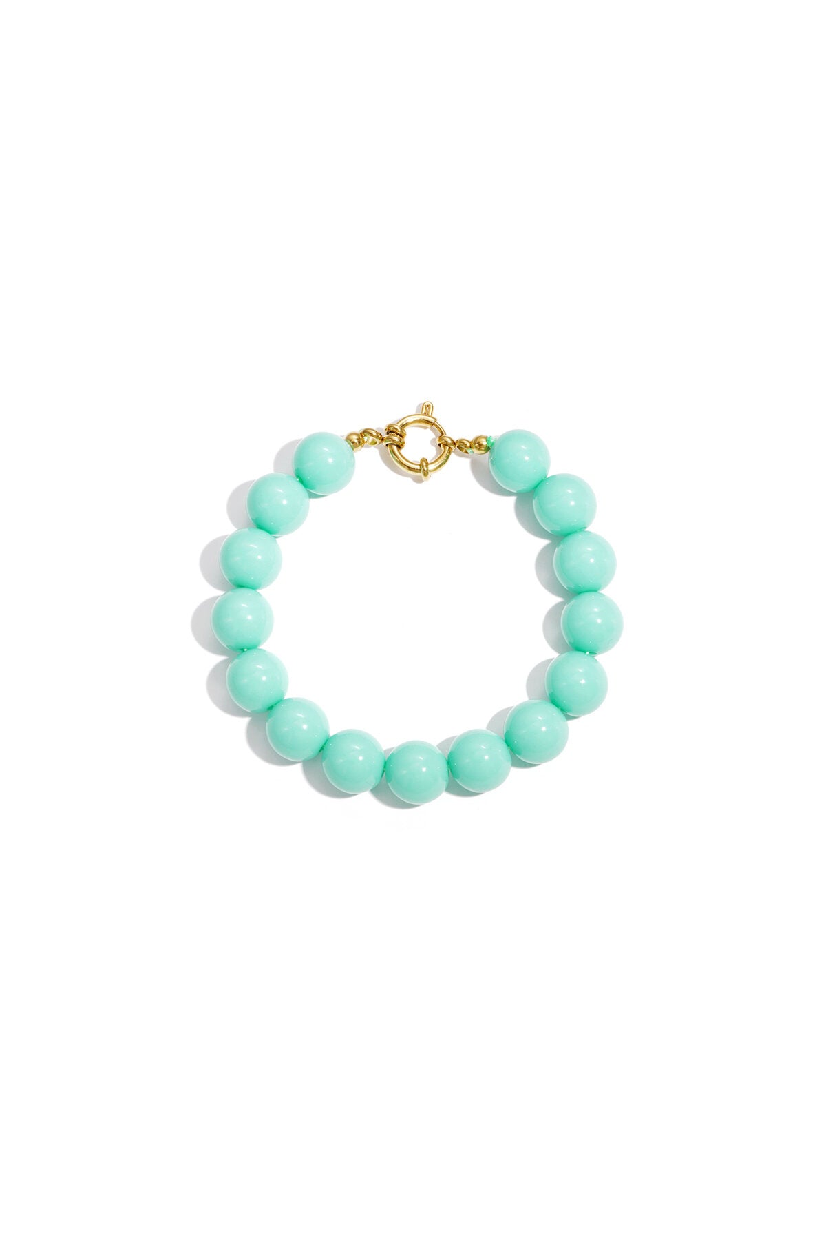 Bracelet with medium beads and front clasp-12mm