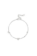 Bracelet with heart and stone pattern