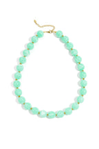 Bead necklace with gold beads 13.5mm