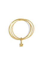 Bangles with hanging flower charm