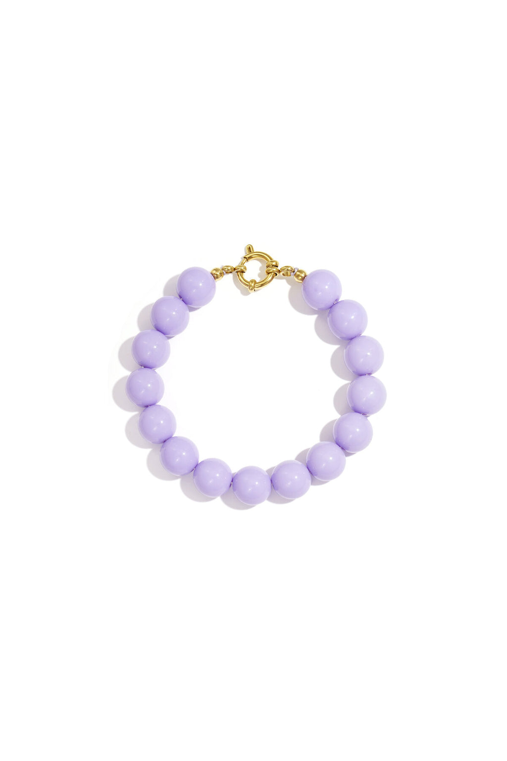 Bracelet with medium beads and front clasp-12mm