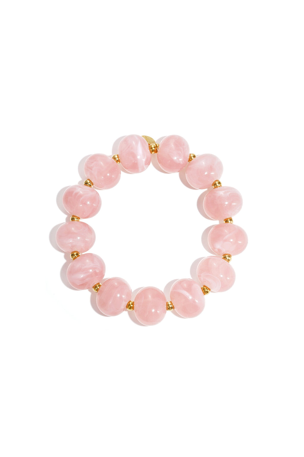 Elastic beaded bracelet with large beads
