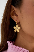 Stainless Steel Drop Earrings Flower Simple Daily Simple Series Women's jewelry