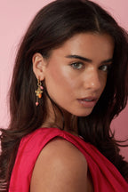 Stainless Steel Dangle Earrings Flower Casual Daily Romantic Series Women's jewelry