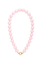 Necklace with large beads and front closure-15mm