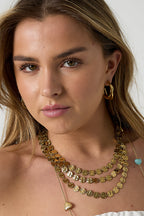 Double chunky hoop earrings with twisted detail