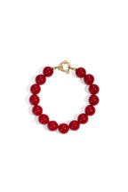 Bracelet with medium beads and front clasp-12mm